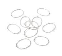 PandaHall 10pcs Alloy Oval Open Back Bezel Pendants - Platinum Plated Resin Earring Hollow Frame Blanks for DIY Resin Pressed Flower Jewelry Making