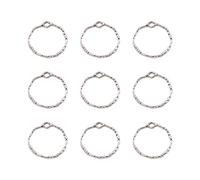 PandaHall 10pcs Alloy Round Open Back Bezel Pendants Platinum Plated Resin Bezel Earring Pendants Hollow Frame Pendant Blanks for DIY Resin Pressed Flower Jewelry Making