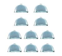 PandaHall 10pcs Glass Flower Bead Cone Multi-Petal Floral End Caps Bell Flower Spacer Beads for Wind Chimes Craft Jewelry Making, Dark Cyan