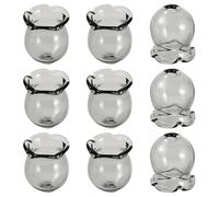 PandaHall 10pcs Glass Flower Beads Jellyfish Beads Fishing Bead Gray Trumpet Floral Wind Bell Spacer End Caps for DIY Wind Chimes Earrings Jewelry Making