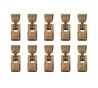 PandaHall 20 Sets Antique Bronze Bracelet Alloy Flat Buckle Clasp Leather Cord End Cap Connector for Jewelry Making