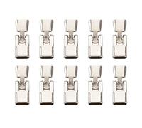 PandaHall 20 Sets Platinum Bracelet Alloy Flat Buckle Clasp Leather Cord End Cap Connector for Jewelry Making