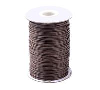 Pandahall 200 Yards/Roll 1.5mm Braided Waxed Polyester Cord String DIY Jewelry Craft Macrame Making Beading Thread Rope with Spool (CoconutBrown)