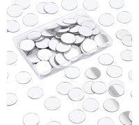 PandaHall 200pcs 2cm Mini Acrylic Mirror Tiles Flat Round Self-Adhesive Decorative Mosaic Tiles Wall Mirror Stickers for Crafts Home Party Decoration, Round