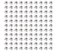 Pandahall 200pcs Stainless Steel Crimp Bead Covers 6x5x3mm Half Round Crimp Cover Clamp Tips Knot Cover Findings for Jewelry Making