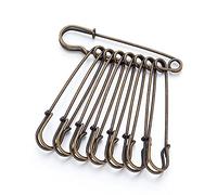 PandaHall 20Pcs 2.76 Inch Antique Bronze Iron Large Kilt Pins Metal Heavy Duty Blanket Pins