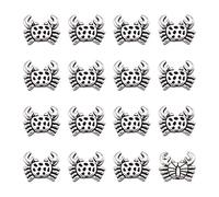 PandaHall 20pcs Tibetan Style Alloy Crab Charms Beads Antique Silver Sea Animal Metal Spacer Loose Beads for Necklace Bracelet Earring Jewelry Making
