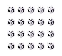 PandaHall 240pcs Cube Acrylic Letter Beads 5mm Square White Letter O Alphabet Spacer Loose Beads for Friendship Bracelet Necklace Jewelry Making Art Craft DIY, Hole: 1.8mm