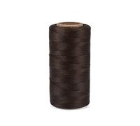 Pandahall 260 Meters/Roll 1mm Flat Waxed Polyester Cord Thread DIY Craft Sewing Beading Cord String (CoconutBrown)