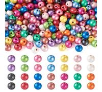 PandaHall 280pcs Colorful Wooden Beads 10mm Wood Round Ball Spacer Loose Beads Bulk for Macrame Garland Crafts DIY Jewelry Making, Hole:3mm