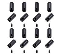 PandaHall 30 Sets of Aglets Laces Screw Aglets Tips Lace Cords End Black Seamless Tip Replacement Head for Sports Shoes Boots Sneakers Clothing Lace Repair