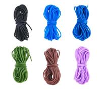PandaHall 30m 2mm Hollow Pipe Rubber Cords Knitting Stitch Holders Cords Tube Barber Cord Wrapped Memory Wire for Bracelet Craft Jewelry Making