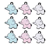PandaHall 30pcs Alloy Enamel Elephant Charms Pendants 3 Colors Lovely Elephant Animal Dangle Charms Metal Lucky Charms Beads for DIY Necklace Bracelet Earring Jewelry Making Crafts