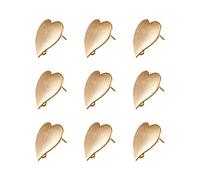 PandaHall 30pcs Brass Heart Stud Earring Findings Components Real 18K Gold Plated 19x19mm Love Heart Ear Stud Post for Dangle Earring Jewelry Making