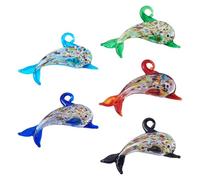 Pandahall 3D Lampwork Charms Cute Cartoon Animals Charms Handmade Ocean Fish Dolphin Pendants Glass Crystal Marine Life Dangle Charm for DIY Bracelet Necklace Earring Jewelry Making, Resin, No