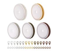 PandaHall 5 Rolls Twisted Link Chains Curb Cable Chain Necklace Chains with Jump Rings Lobster Claw Clasps for Bracelet Jewellery Craft Making