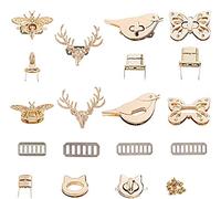 PandaHall 5 Sets Alloy Bag Lock Animal Twist Lock Light Gold Tuck Lock Bag Clasp Accessories for Leather Bag DIY