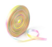 Pandahall 50 Yards Rainbow Gradient Polyester Ribbon 9mm Double-Side Satin Ribbon Multi-Color for Hair Bows Wrapping Gift Festival Wedding Party Decoration