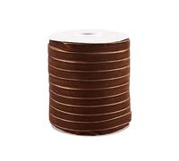 PandaHall 50 Yards Single Face Velvet Ribbon 3/8 Inch 10mm Velvet Ribbon Spool for Gift Wrapping Hair Bow Clip Sewing Wedding Decoration(Saddle Brown)