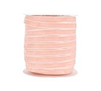 Pandahall 50 Yards Velvet Ribbon 3/8 inch Single Face Satin Ribbon Roll Decorating Lace Trim for Gift Package Wrapping Hair Bow Clips Making Lavender Blush Color