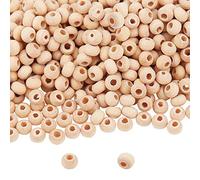 PandaHall 5000pcs 4mm Natural Wooden Round Beads for Bracelet Necklace Jewelry Crafts Making, Hole 1.52.5mm, Beige