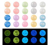 Pandahall 500Pcs Luminous Glass Beads 5mm Glow in The Dark Round Beads 10 Colors No Hole Bubble Beads Colorful Glowing Pastel Beads for Jewelry Making Home Party Decorations, GLAA-TA0001-66-Yilisi