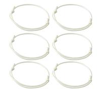 PandaHall 50pcs Korean Waxed Polyester Cord Bracelets Adjustable Friendship Cord Bracelets Handmade Braided Cord Protection Bracelets Lucky Bracelets for Women Girls, White