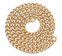 Pandahall 6.56 Feet Aluminum Curb Chains Twisted Links 16.5x13x3.5mm Light Gold Cross Link Chains for Bracelet Necklace Jewelry Making