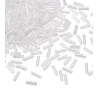 Pandahall About 1250pcs/50g Glass Bugle Seed Beads Sets 6x1.8mm Tube Loose Spacer Beads for DIY Jewelry Craft Making(Transparent)