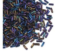 Pandahall About 1250pcs/50g Glass Bugle Seed Beads Sets 6x1.8mm Tube Loose Spacer Beads for DIY Jewelry Craft Making(Colorful)