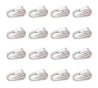 Pandahall Elite 200pcs 304 Stainless Steel Snap on Pendant Bails Charms Components for DIY Jewellery Making, 8.5x3.5mm, Hole: 3x7.5mm, Stainless Steel Color