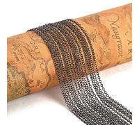 PandaHall Elite 5 Meter Color-Keeping Brass Cross Chains Size 2x1.5x0.5mm Gunmetal 16 Feet Jewelry Making Chain