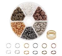 PandaHall Elite 800 pcs Double Jump Ring For Jewellery MakingWith Ring Tool7mm*0.7 mm in diameterMixed Color