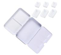 PandaHall Empty Watercolor Tins Box with 12pcs Half Pans 8pcs Full Pans