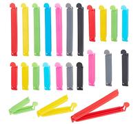 PandaHall Pack of 70 Bag Clips, 7 Colors Food Sealing Clips Plastic Kitchen Clips Reusable Bag Sealer Clips for Sealing Snack Coffee Bread Chip Storage, 5 Sizes
