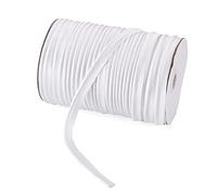Pandahall Polyester Fiber Piping Trim 3/8 inch 109 Yards Single Fold Bias Tape Maxi Piping for Sewing Trimming Upholstery White