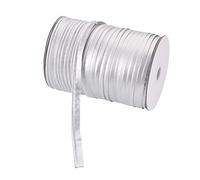 Pandahall Single Fold Bias Tape for Sewing 3/8 inch 109 Yards Hemming Ribbon for Seaming Binding Hemming Piping Quilting Silver