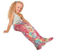 PandaHug Kids Mermaid Tail Blanket 100x50cm Glow in the Dark Wearable Mermaid Blanket Flannel Girls Mermaids Toys Colorful Snuggle Blankets Soft Sofa Sleeping Bag for Girls 3 to 6 Years All Seasons
