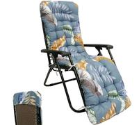 PandaHug Sun Lounger Cushion High Back Thickened Garden Recliner Chair Cushion Replacement Bench Seat Pads Comfortable Sofa Cushion with Backrest Ties for Garden Patio Vacation Relax (No Chairs)