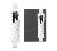 Pandaleather Pen Pouch Bookmark - Full-Print Dual-Sided PVC Leather Bookmarker with Elastic Band for Notebooks, Journals & Planners (8-10 in Pens, 2-3 Capacity)