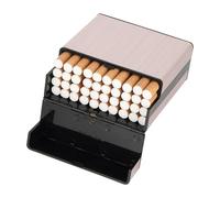 Pandalein Large Metal Cigarette Case, Cigarette Box for 40 Cigarettes, Stainless Steel Cigarette Case, Cigarette Box, Cigarette Case for Men and Women (Pink)