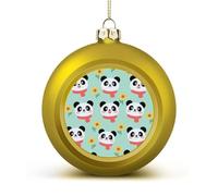 Pandan Christmas Ball Ornaments - Golden Shatterproof Plastic Vintage Rustic Xmas Tree Decorations Pendant for Family Holiday Wedding Party Xmas Hanging Decoration