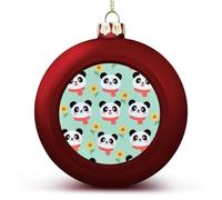 Pandan Christmas Ball Ornaments - Red 3 Inch Xmas Tree Baubles for Holiday Wedding Party Decor, Hanging Decorations for Home Fireplace