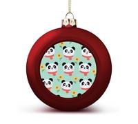 Pandan Christmas Ball Ornaments - Red Shatterproof Plastic Vintage Rustic Xmas Tree Decorations Pendant for Family Holiday Wedding Party Xmas Hanging Decoration