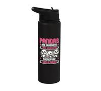 Pandas are Awesome I Am Awesome Therefore I Am A Panda Stainless Steel Insulated Water Bottle