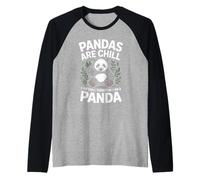 Pandas are Chill I Am Chill Therefore Panda Raglan Baseball Tee