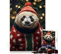 Pandas Cozy Christmas Teenagers Puzzles 1000 Piece Jigsaws Brain Workout Toy Soothing Fun Art Assembly Art Collectible (38x26cm)