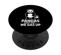 Pandas Don't Diet We Gas Up Funny Panda Humor PopSockets Adhesive PopGrip