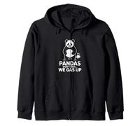 Pandas Don't Diet We Gas Up Funny Panda Humor Zip Hoodie