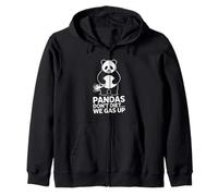Pandas Don't Diet We Gas Up Funny Panda Humor Zip Hoodie